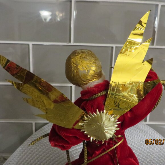 GORGEOUS KOESTEL Deep Red Velvet Dress Angel - Picture 7 of 9